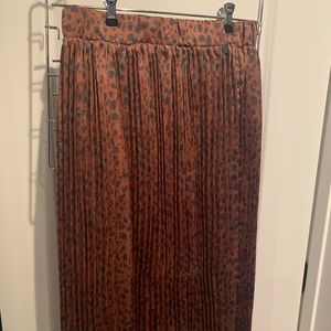 Numph Anthropologie Midi Pleated Skirt